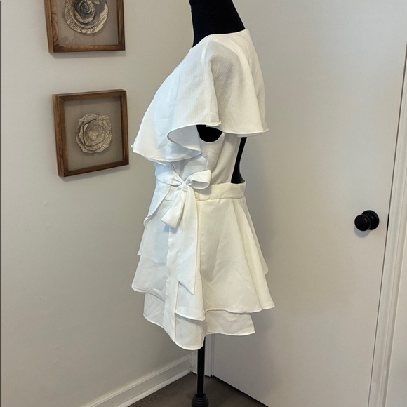 American Threads White Ruffle Romper Size Large - Picture 4 of 6